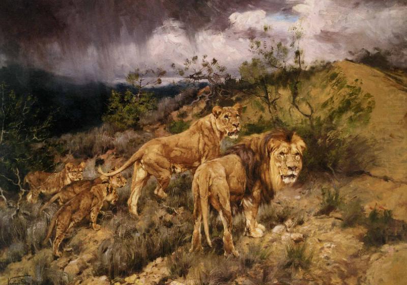 Gyorgy Vastagh A Family of Lions china oil painting image